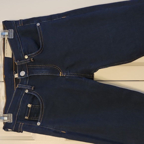 Women's Rag And Bone Beckett 10 Inch Bell Dark Blue Jeans Size 25 - Picture 2 of 9